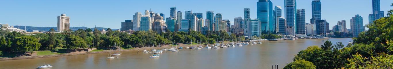 Brisbane river view of city