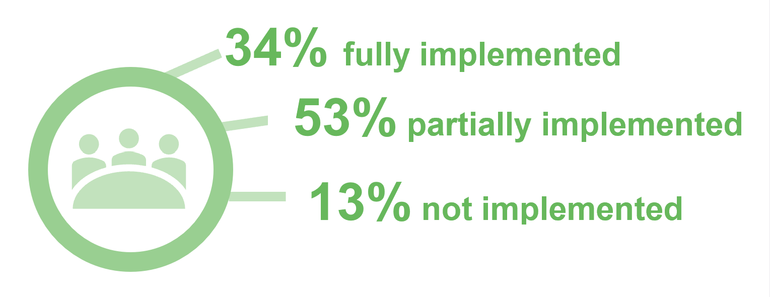 Local government's self-reported progress