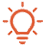 Orange light bulb icon