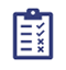 Clipboard icon with ticks and crosses