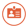 Icon of an identification badge
