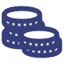 Icon of two stacks of coins