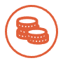 Icon of two stacks of coins