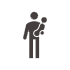 Icon of an adult carrying a child
