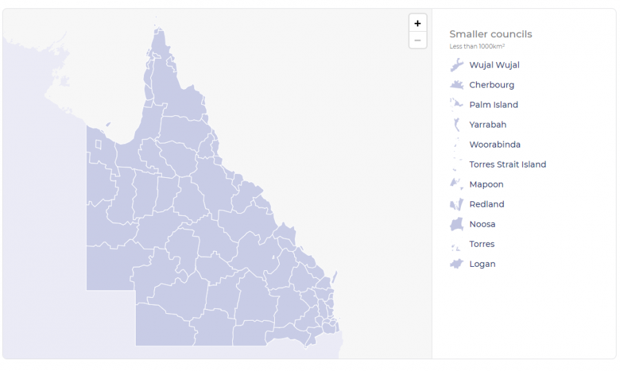 Screenshot of our dashboard Local government 2020