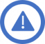 Icon of warning triangle 
