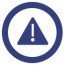 Icon of a warning sign (triangle with an exclamation mark inside)