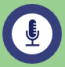 A blue microphone icon