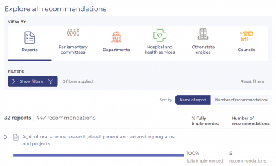 'Explore all recommendations' section of the dashboard