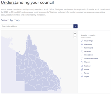 map of Queensland's local government entities (councils)