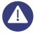 Icon showing warning triangle with exclamation mark 