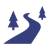 Icon of a road winding between trees