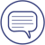 Icon for QAO's blog, which is a circle with a speech bubble inside it