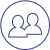 Circle icon with 2 people inside