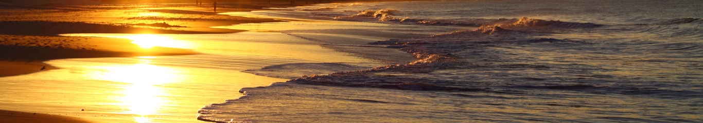 Sunset over beach